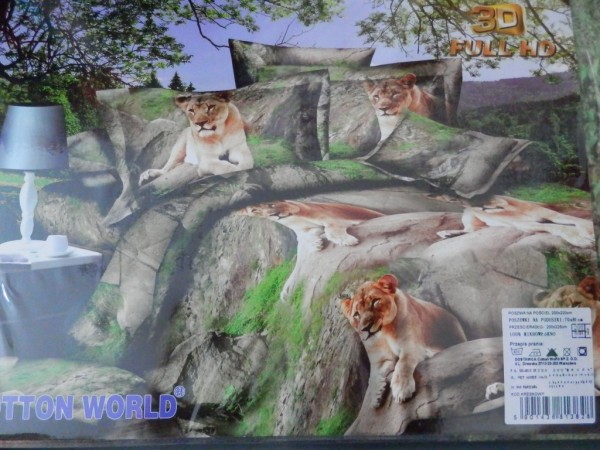 3 D patalynės komplektas (liūtas)