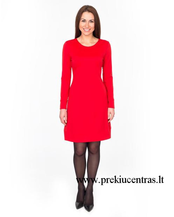 Raudona klasikinė suknelė